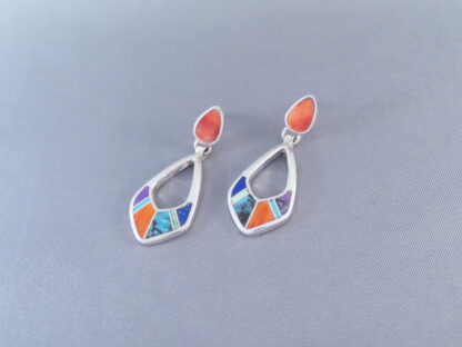 Inlaid Multi-Color Earrings