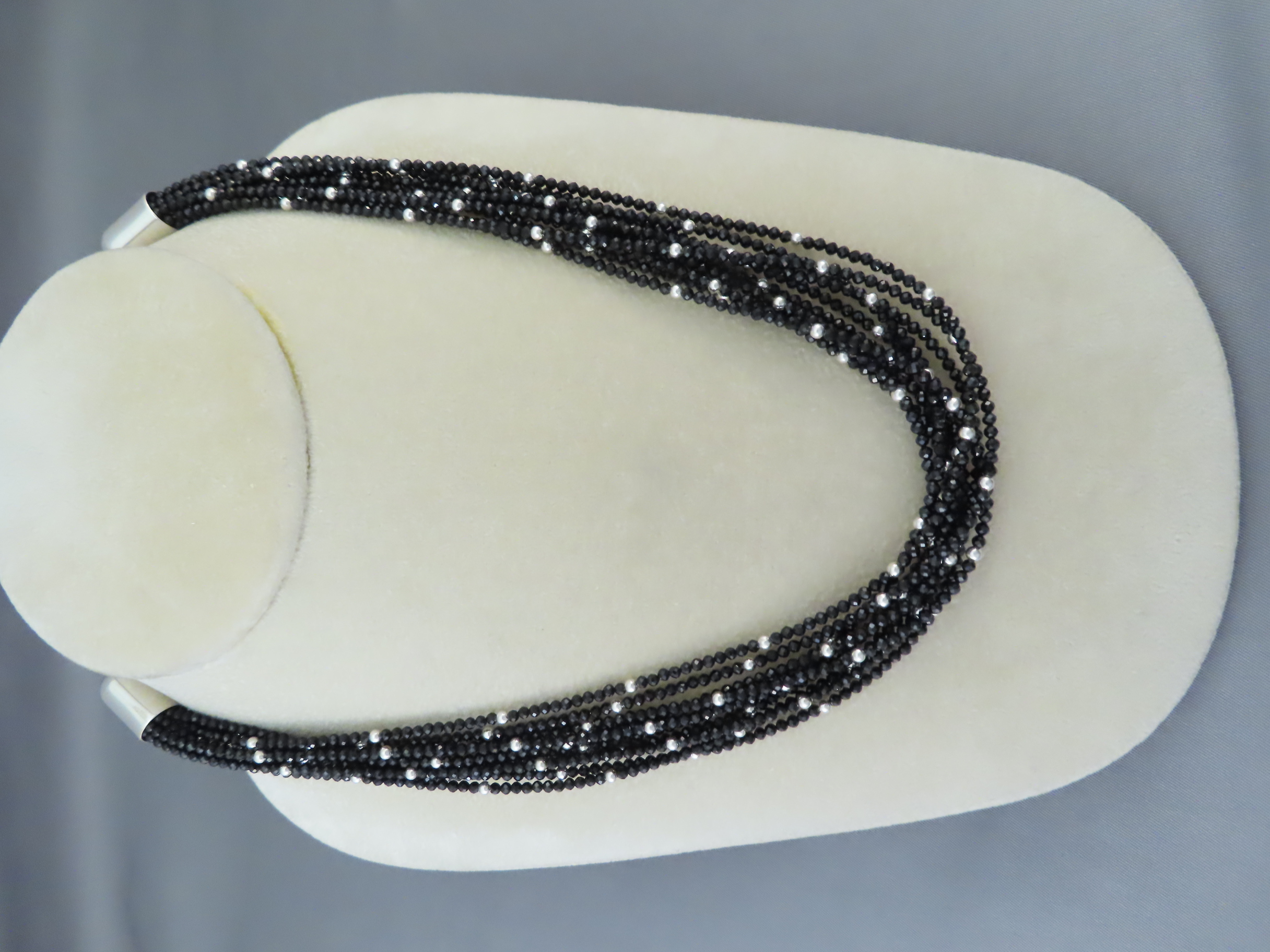 Black Spinel Necklace by Desiree Yellowhorse