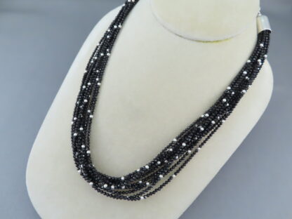 Black Spinel Necklace by Desiree Yellowhorse