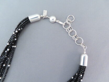 Black Spinel Necklace by Desiree Yellowhorse