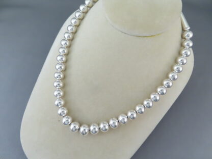 Artie Yellowhorse Sterling Silver Bead Necklace