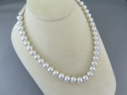 Artie Yellowhorse Sterling Silver Bead Necklace