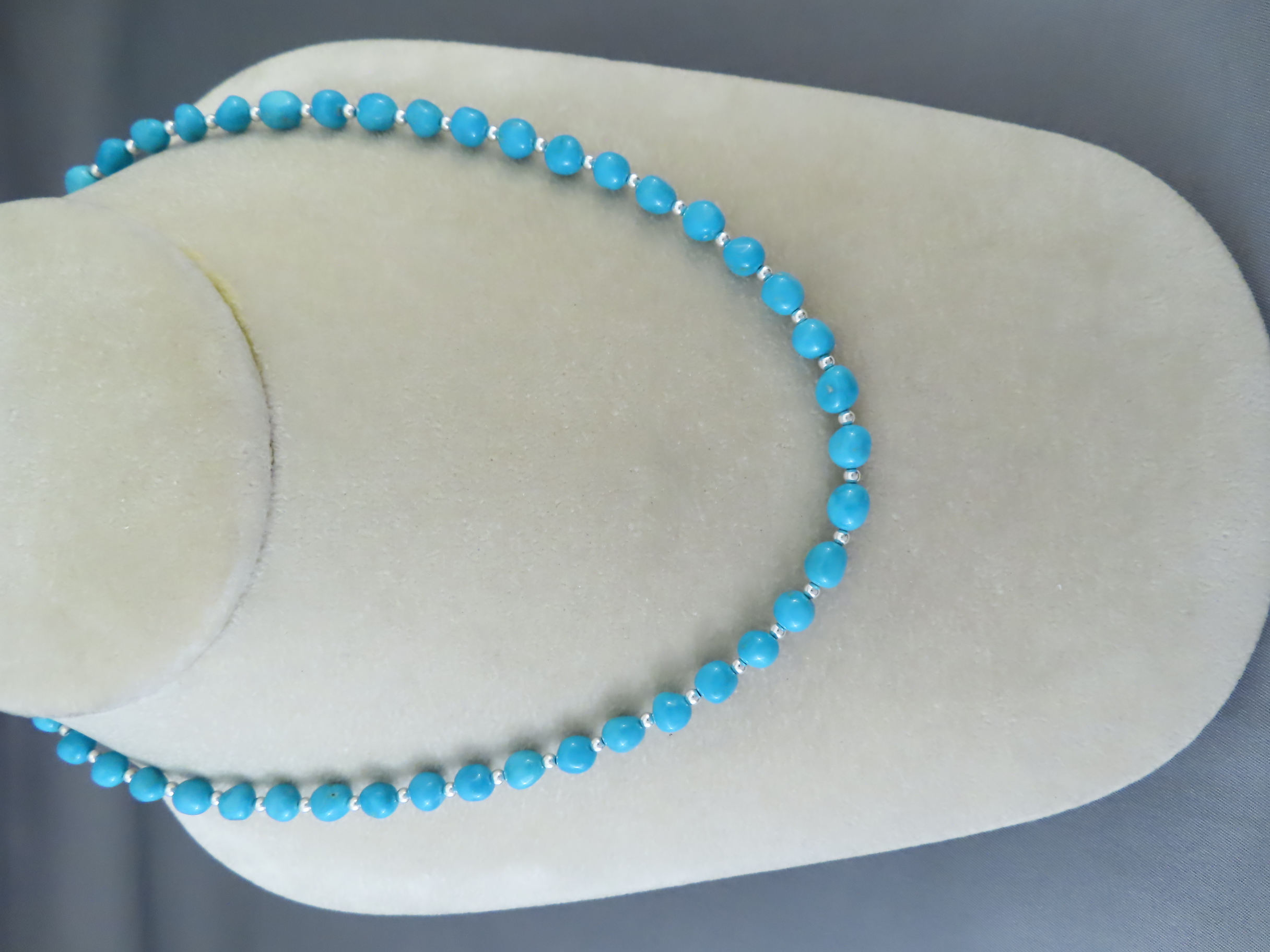 Shorter Sleeping Beauty Turquoise Necklace – Single Strand