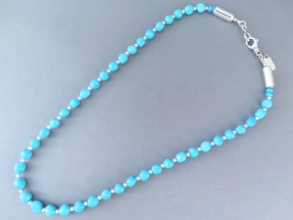 Shorter Sleeping Beauty Turquoise Necklace – Single Strand