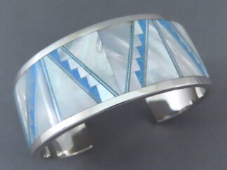 Multi-Stone Inlay Cuff Bracelet