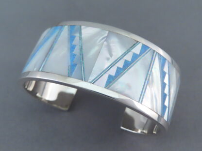 Multi-Stone Inlay Cuff Bracelet