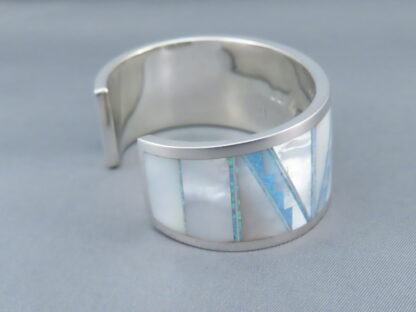 Multi-Stone Inlay Cuff Bracelet