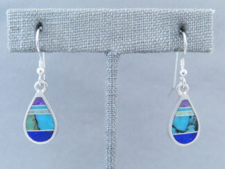 Inlaid Multi-Stone Earrings (Teardrops)