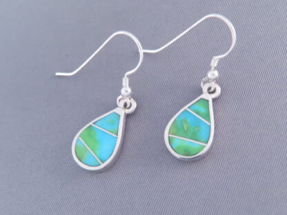 Sonoran Gold Turquoise Inlay Earrings (TearDrops)