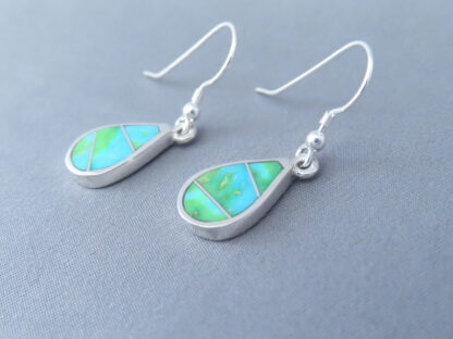 Sonoran Gold Turquoise Inlay Earrings (TearDrops)