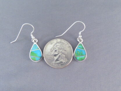 Sonoran Gold Turquoise Inlay Earrings (TearDrops)