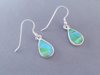 Sonoran Gold Turquoise Inlay Earrings (TearDrops)