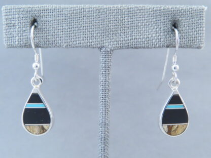 Multi-Stone Inlay Earrings with Turquoise – Teardrops