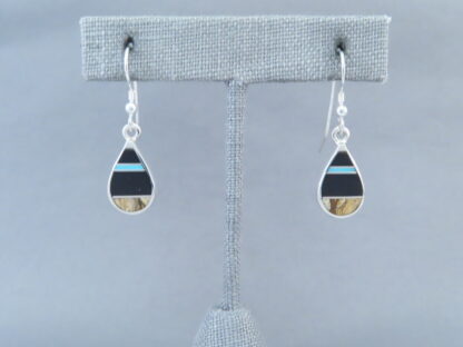 Multi-Stone Inlay Earrings with Turquoise – Teardrops