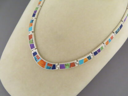 Inlaid Multi-Color Necklace