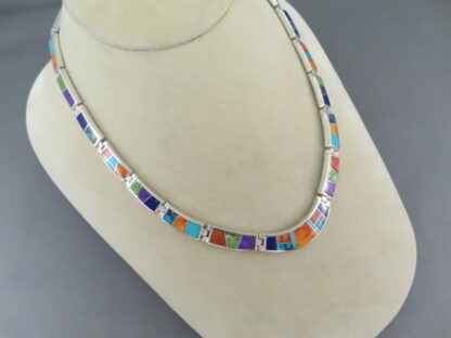 Inlaid Multi-Color Necklace