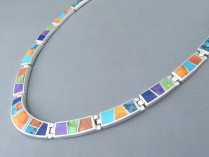 Inlaid Multi-Color Necklace