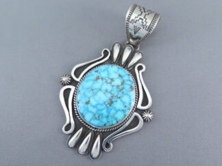 Gorgeous Pendant with Kingman Turquoise (Larger)