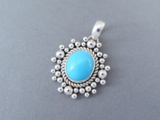 Sterling Silver & Sleeping Beauty Turquoise Pendant