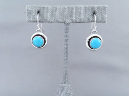 Shadowbox Sleeping Beauty Turquoise Earrings by Artie Yellowhorse