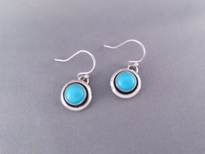 Shadowbox Sleeping Beauty Turquoise Earrings by Artie Yellowhorse