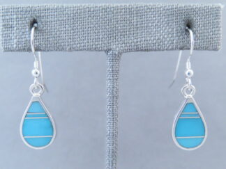 Turquoise Inlay Earrings (Teardrops)