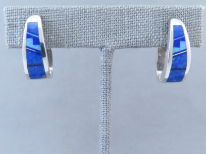 Lapis & Opal Inlay Earrings (‘Huggies’)