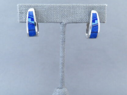 Lapis & Opal Inlay Earrings (‘Huggies’)