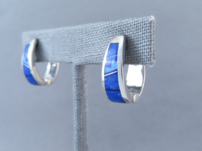 Lapis & Opal Inlay Earrings (‘Huggies’)