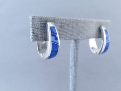 Lapis & Opal Inlay Earrings (‘Huggies’)