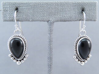 Black Onyx Earrings by Artie Yellowhorse (hooks)