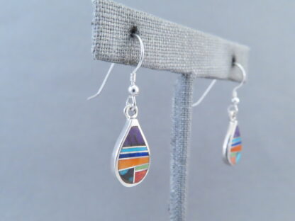 Inlaid Multi-Color ‘Teardrop’ Earrings