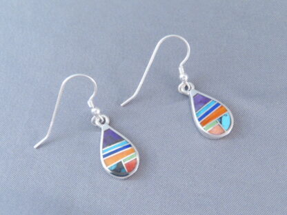 Inlaid Multi-Color ‘Teardrop’ Earrings