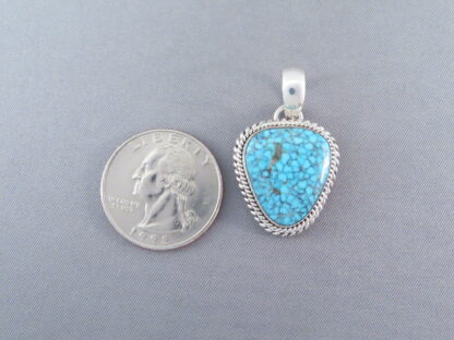 Blue Pendant with Kingman Turquoise by Artie Yellowhorse