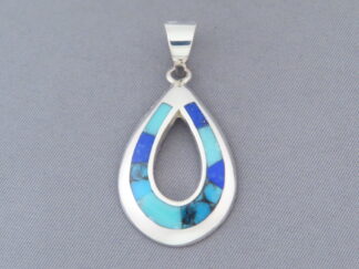 Turquoise and Lapis Inlay Pendant