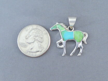 Horse Pendant with Sonoran Gold Turquoise Inlay