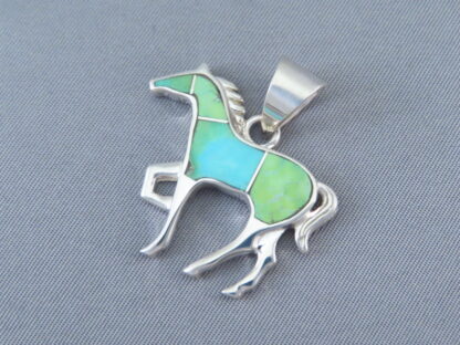 Horse Pendant with Sonoran Gold Turquoise Inlay