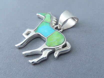 Horse Pendant with Sonoran Gold Turquoise Inlay