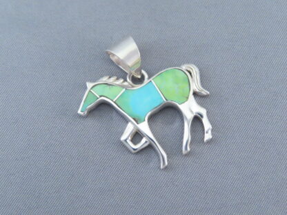 Horse Pendant with Sonoran Gold Turquoise Inlay