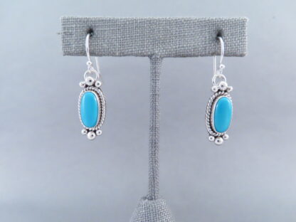 Earrings with Sleeping Beauty Turquoise by Artie Yellowhorse