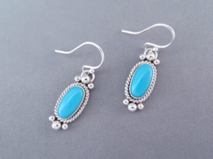 Earrings with Sleeping Beauty Turquoise by Artie Yellowhorse