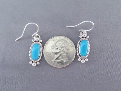 Earrings with Sleeping Beauty Turquoise by Artie Yellowhorse