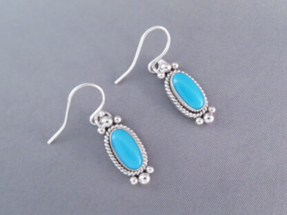 Earrings with Sleeping Beauty Turquoise by Artie Yellowhorse