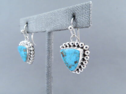 Kingman Turquoise Earrings by Artie Yellowhorse