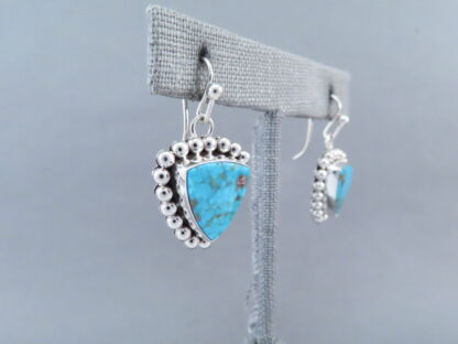 Kingman Turquoise Earrings by Artie Yellowhorse