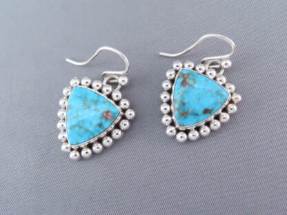 Kingman Turquoise Earrings by Artie Yellowhorse