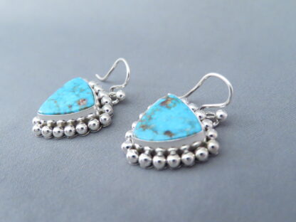 Kingman Turquoise Earrings by Artie Yellowhorse