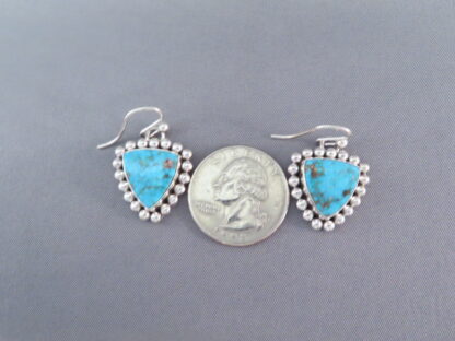 Kingman Turquoise Earrings by Artie Yellowhorse