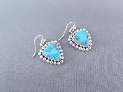 Kingman Turquoise Earrings by Artie Yellowhorse