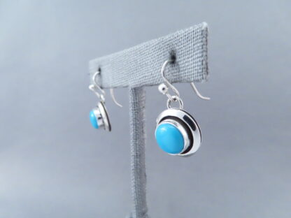 Shadowbox Sleeping Beauty Turquoise Earrings by Artie Yellowhorse